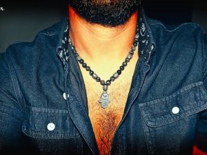 Hamsa Necklace – Labradorite Gems