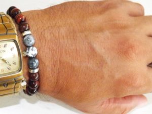 Howlite and Red Tiger Eye