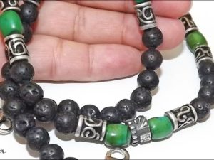 Lava and Green Howlite